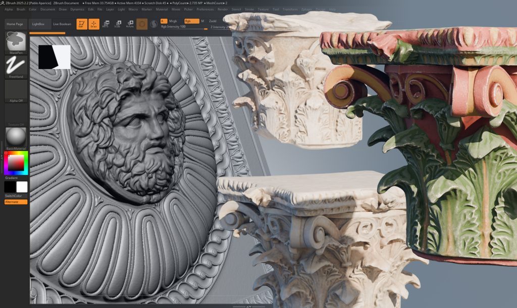 Curso de introducción al esculpido digital 3D con Zbrush y su uso en patrimonio